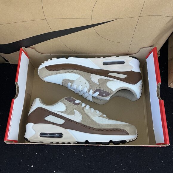 NEW Nike Air Max 90 Summit White/Khaki/Light Orewood DM0029-109 Mens Size 8